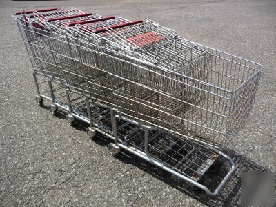 5 used metal shopping carts 30