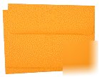 25 4X6 A6 a-6 radiant gold square-flap envelope orange