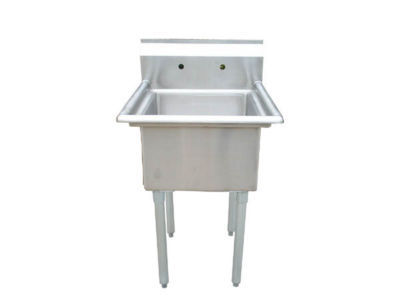 New nsf 1 compartment sink no drainboard 18X18 bowls