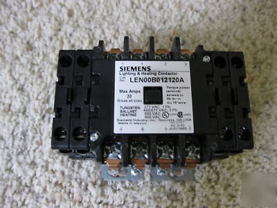 Siemens LEN00B012120A lighting contactor retail $1100