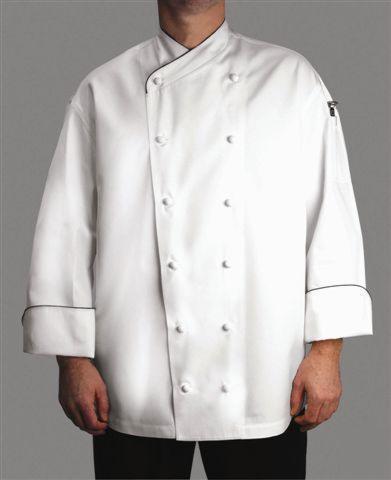 Chef revival corp. jacket black piping poly-cotton 5X