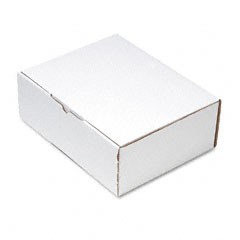 Corrugated cardboard die-cut folded mailing box 8-3/4 