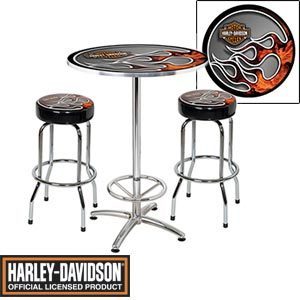 Harley-davidsonÂ® extreme flames table & stool set