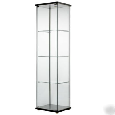 New ikea display case/curio/collectibles cabinet black