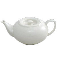 White luxury stackable tea pots 1 litre x 6 -dishwasher