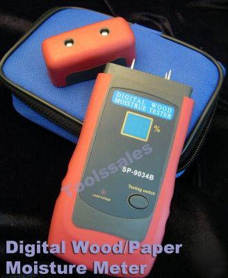 Wood and paper moisture meter digital display