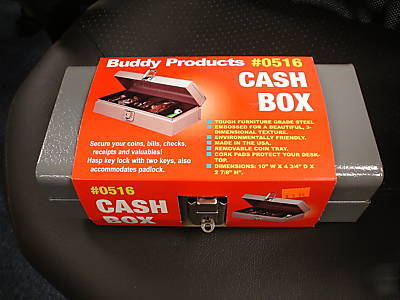Buddy products steel petty cash box w/lock #5161 lot /4