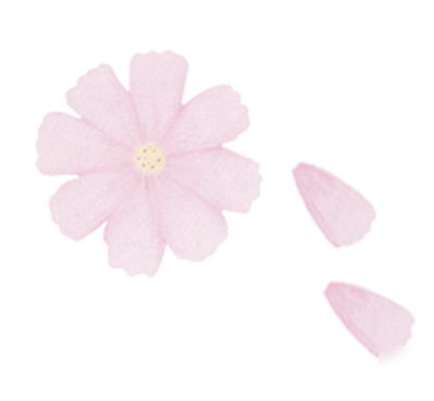 Cosmos floral paper note pad post-it sticker pink gift