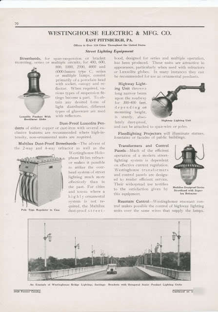 1929 - westinghouse street lighting ~ vintage print ad