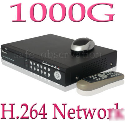 4 channel cctv security standalone 1TB h.264 dvr w vga 