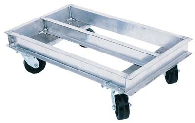 Aluminum channel dollies 21 x 36 in - canal aluminio