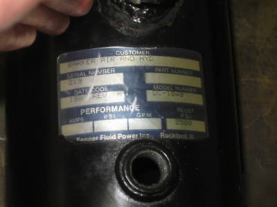 Barker 12V hydraulic pump w/ reservoir dc-1049 1789-ac