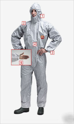Chemical protection overall tyvek suit protech f medium