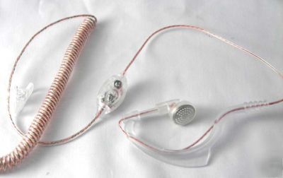 Transparent ear hook headset for motorola radios