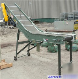Used- hytrol inclined belt conveyor, carbon steel. 18''