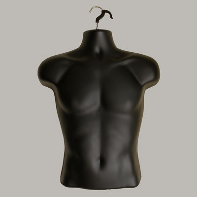 Male black mannequin torso form manikin manequin