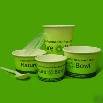 Plastic lids for 12/16/32 oz compostable bowls case 500