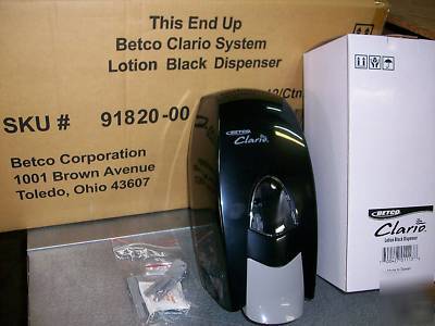 Lotion dispenser ~ black betco clario 91820-00 - qty.12