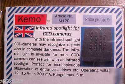New kemo M120/VOO2 infrared spotlight for ccd-cameras