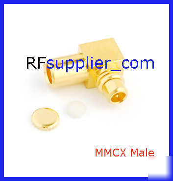 Mmcx male right angle semi rigid connector RG405.086