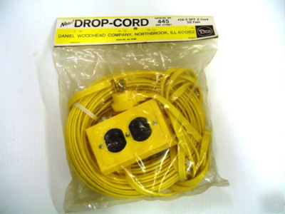 New daniel woodhead 50' drop cord portable outlet box 