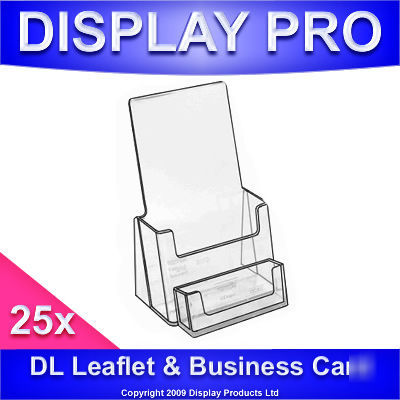 25 x 1/3RD A4 dl leaflet holders & business card stands