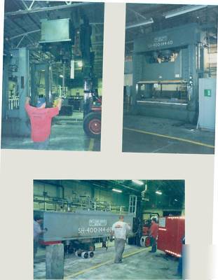 400 ton williams & white down acting hydraulic press