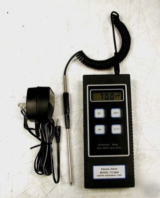 Electro-therm digital thermometer TC100A w/probe