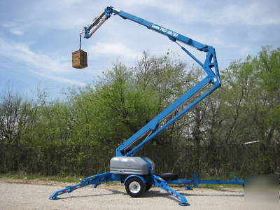 Genie TMZ50/30 boom lift tz 50 towable w/ small crane