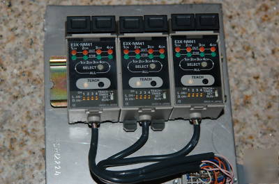 Omron fiber optic auto tuning sensor E3X-NM41, lot of 3