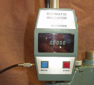 Mitutoyo digimatic indicator, stand, w/lift cable xlnt