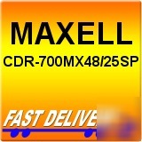 Maxell cdr-700MX48/25SP recordable cd 48X25 spindle 48X