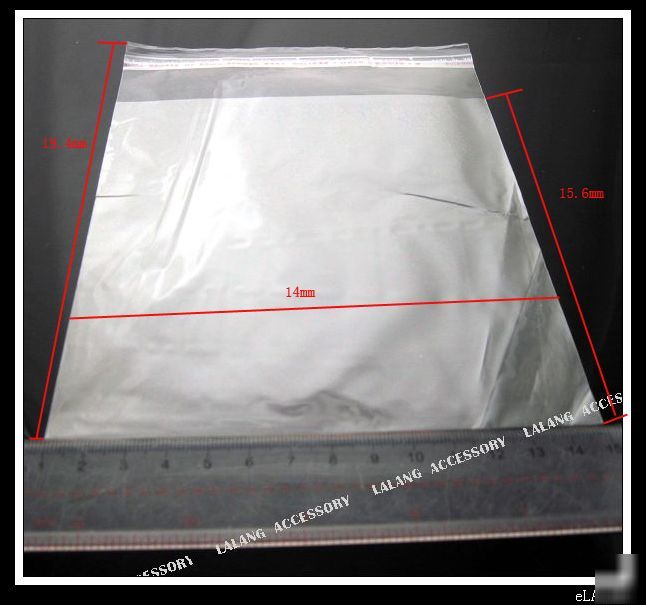 500PCS clear self adhesive seal plastic bags N120127