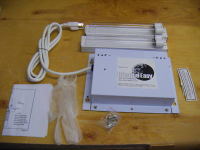Uvc ultraviolet light dual uv lamp air cleaner duct 