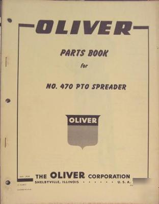 1959 oliver 470 manure spreader parts manual