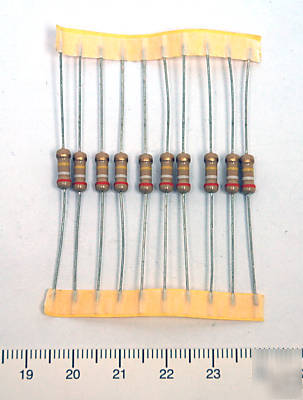 100PCS carbon resistor cr-50 1/2W 5% axial leads taiwan