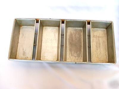 Commercial kitchen baking bread 4 loaf pans nice used