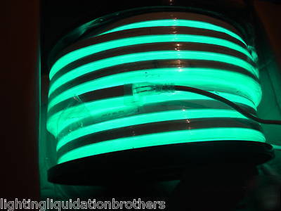 Neon flex 120V green light /green jacket tivoli 49 ft