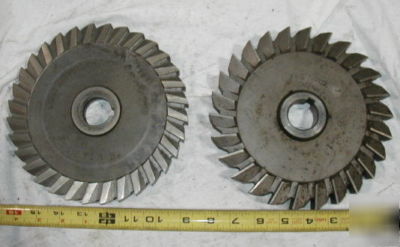 Two milling cutters. 8 x 1 x 1 1/4