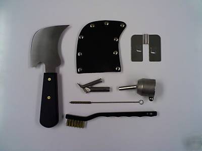 Hot air welder kit leister forsthoff knife nozzle brush