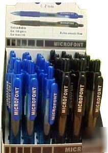 Nib 36 x microfont gelclick retractable gel ink pens b 