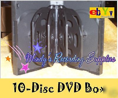 Quality 10 dvd case 40 mm thick ten discs movie box