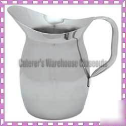 Water pitcher w/o ice guard 2 qt. stainless 