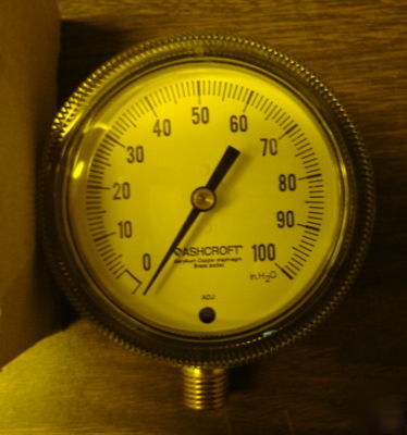 Ashcroft low pressure gauge, 0-100