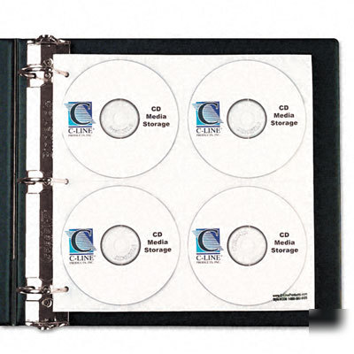 Cd/dvd refillable d-ring binder kit holds 80 cds, black