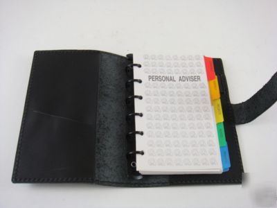 Genuine leather hand-stitch pocket organizer planner