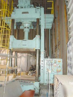 200 ton dake 4-post heated platen hyd press #25275