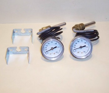 New 2 immersion thermometers 30 - 240F 1/2 inch mpt