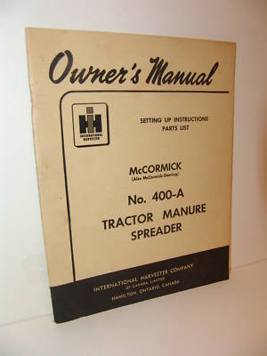 1953 mccormick international harvester owners manual
