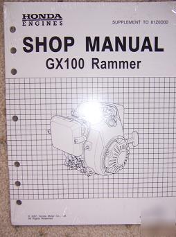 2001 honda GX100 rammer engine shop manual t